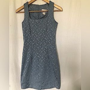 Vintage Blue Brocade Dubary dress